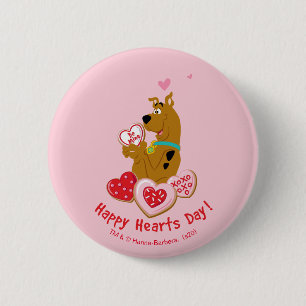 Badge Rond 5 Cm Scooby-Doo - Happy Hearts Day