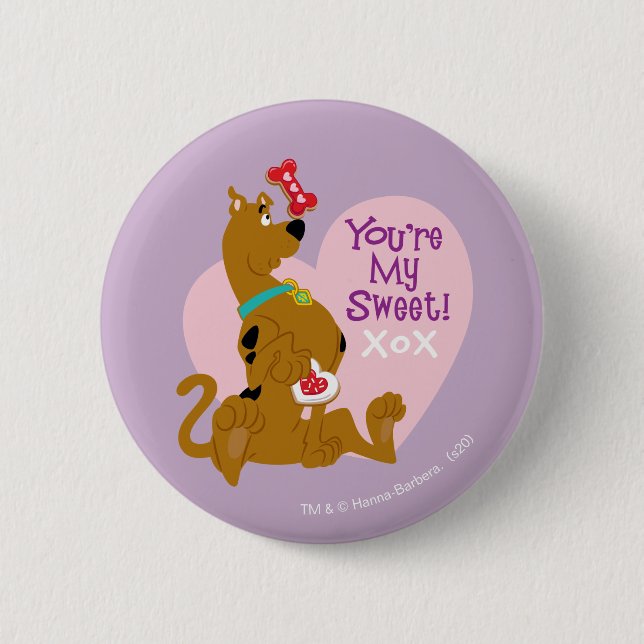 Badge Rond 5 Cm Scooby-Doo - Tu es ma douce (Devant)