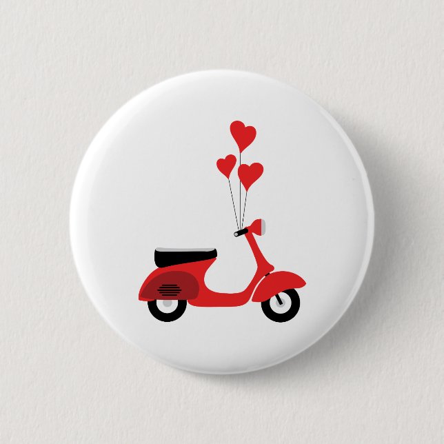 Badge Rond 5 Cm Scooter italien (Devant)
