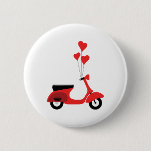Badge Rond 5 Cm Scooter italien