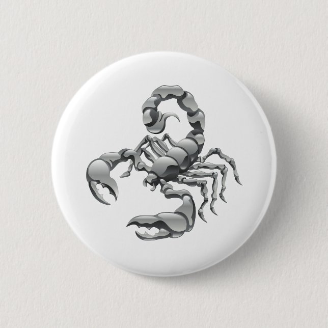 Badge Rond 5 Cm scorpion (Devant)