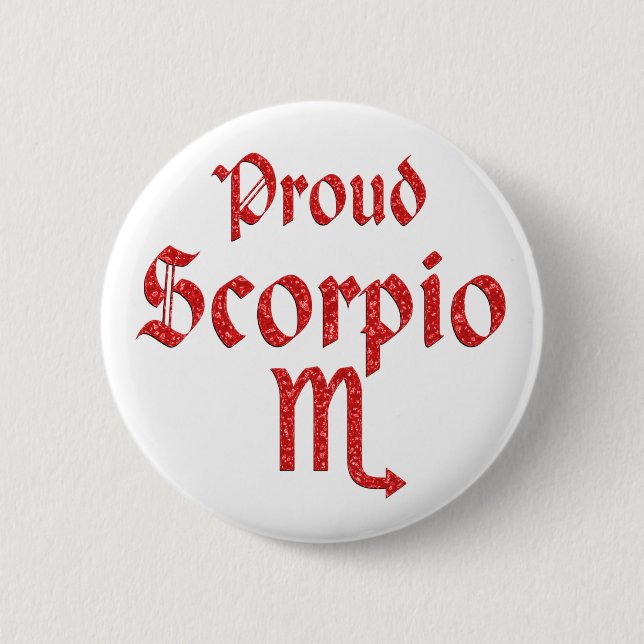 Badge Rond 5 Cm Scorpion fier (Devant)