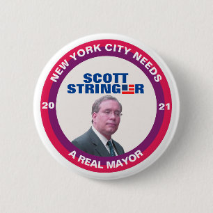 Badge Rond 5 Cm Scott Stringer pour le maire de New York 2021