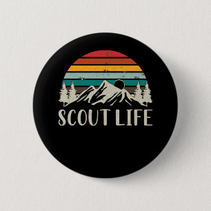 Badge Rond 5 Cm Scout Nature Forest Mountain Camper Adventure
