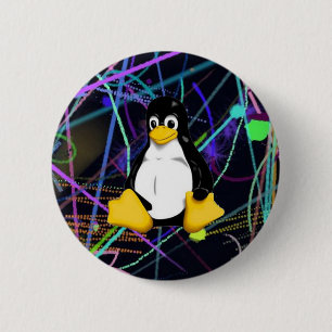 Badge Rond 5 Cm Scribbles TUX