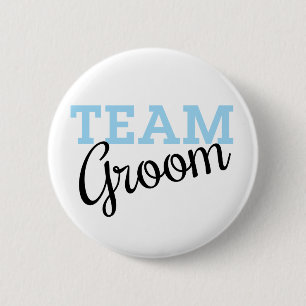 Badge Rond 5 Cm Script Team Groom