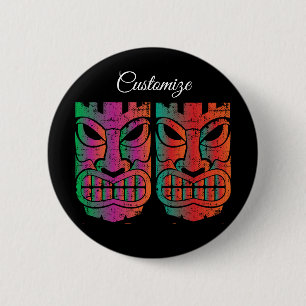 Badge Rond 5 Cm Sculpture Twin Tiki Thunder_Cove