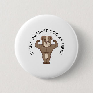 Badge Rond 5 Cm Se dresser contre les agresseurs de chiens