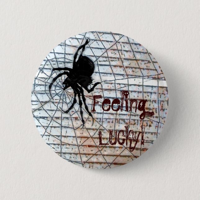 Badge Rond 5 Cm Se sentir chanceux ! (Devant)