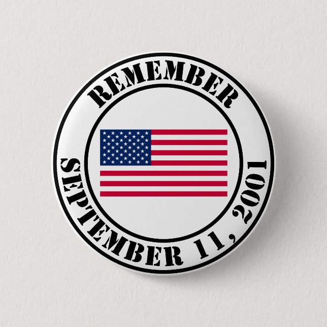 Badge Rond 5 Cm Se souvenir du 11 septembre (Devant)