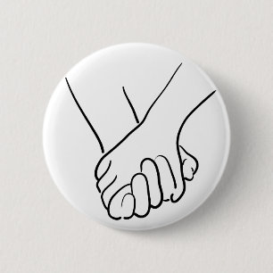 Badge Rond 5 Cm se tenir de mains