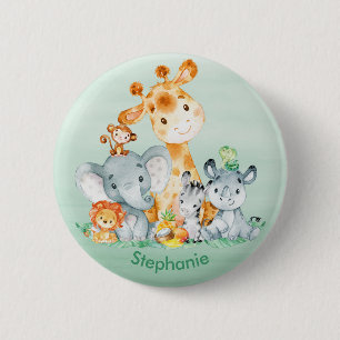 Badge Rond 5 Cm Sea Green Watercolor Cute