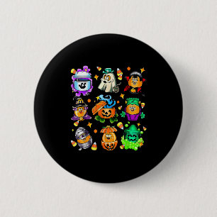Badge Rond 5 Cm Seau de friandises ludique d'Halloween pour les am