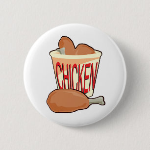 Badge Rond 5 Cm seau de poulet frit
