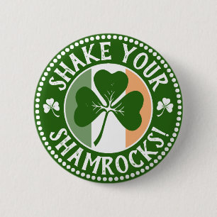 Badge Rond 5 Cm Secouez votre jour drôle de Patrick de saint des