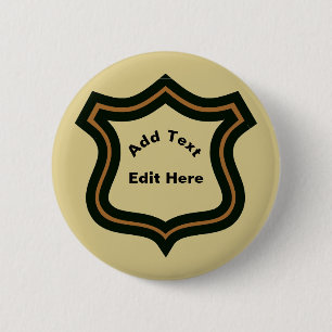 Badge Rond 5 Cm Secret Agent Name Badge,edit text Button