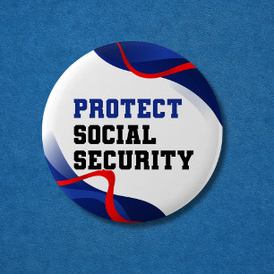 Badge Rond 5 Cm Sécurité sociale Accessoire politique anti-Trump