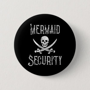 Badge Rond 5 Cm Sécurité vintage des sirènes de pirates