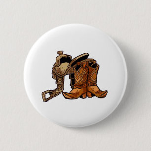 Badge Rond 5 Cm Selle et bottes