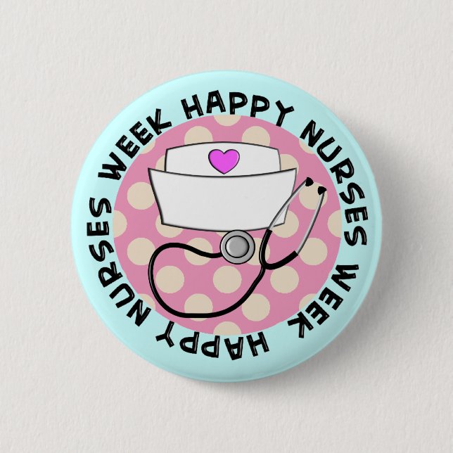 Badge Rond 5 Cm Semaine /buttons d'infirmières (Devant)