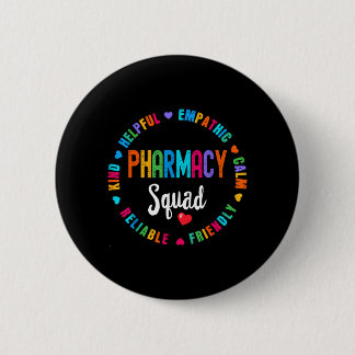 Badge Rond 5 Cm Semaine d'appréciation de l'équipe de pharmacie