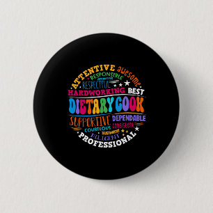 Badge Rond 5 Cm Semaine d'appréciation des cuisiniers en diététiqu
