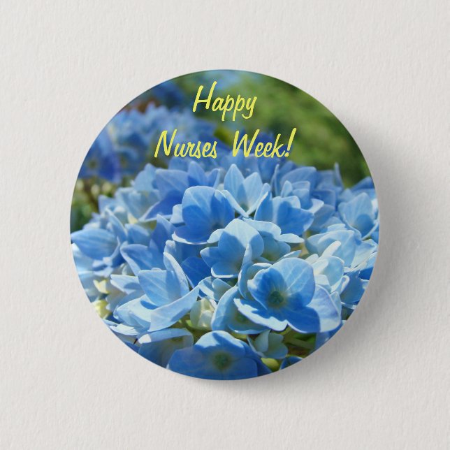 Badge Rond 5 Cm Semaine heureuse d'infirmières ! fleurs (Devant)