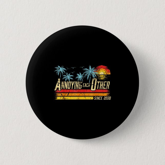 Badge Rond 5 Cm S'embêter Depuis 2000 Couple Marié Sinc (Devant)
