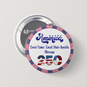 Badge Rond 5 Cm Semiquincentenaire des États-Unis 250e anniversair
