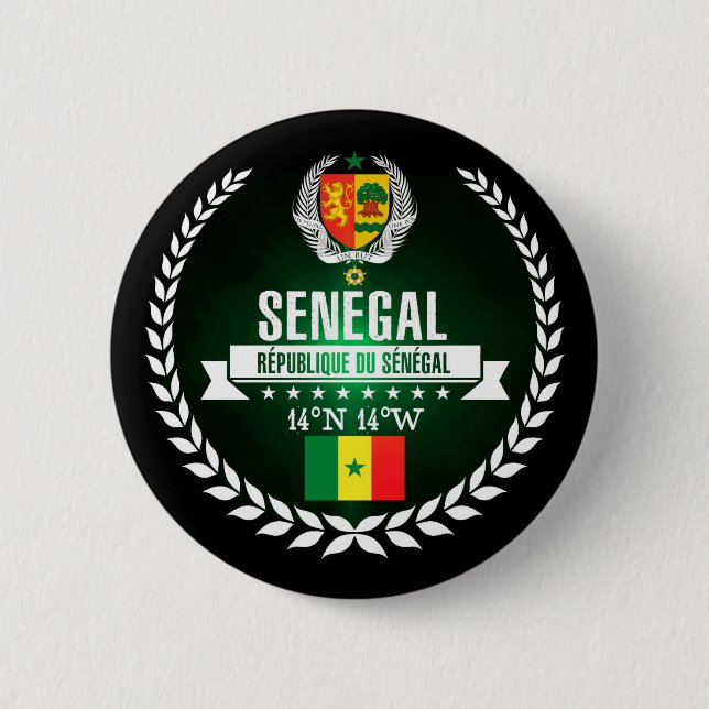 Badge Rond 5 Cm Sénégal (Devant)