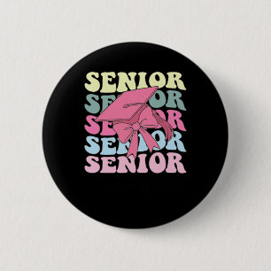 Badge Rond 5 Cm Senior 2025 Coquette Rose Ruban Cl De 2025 Retour