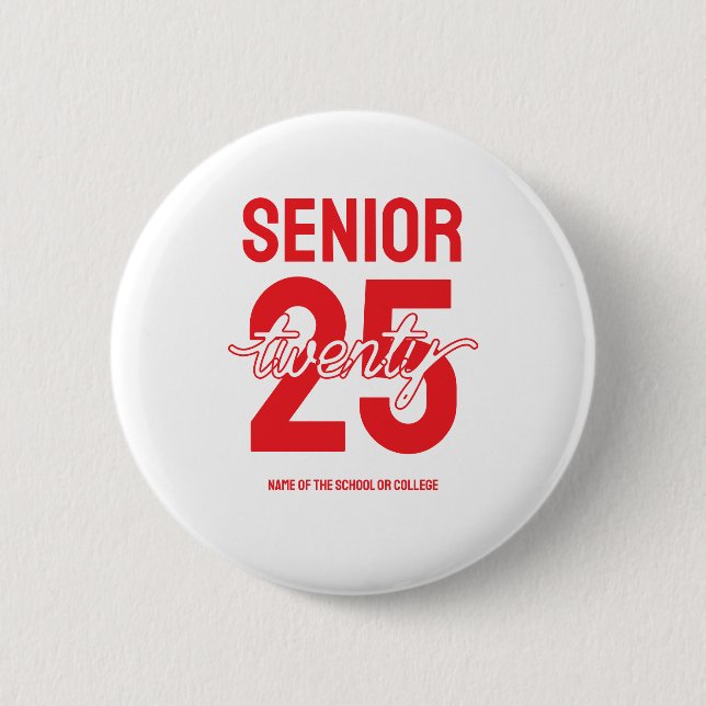 Badge Rond 5 Cm Senior twenty 25 Graduation gift (Devant)