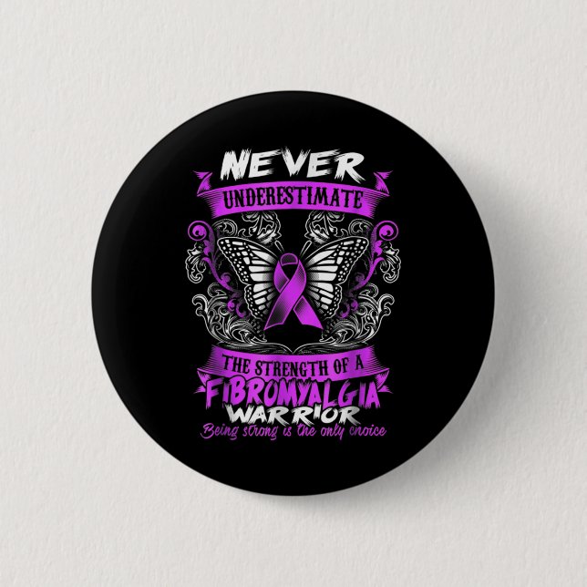Badge Rond 5 Cm Sensibilisation à la fibromyalgie 4 (Devant)