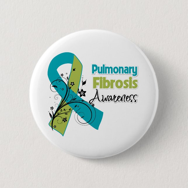Badge Rond 5 Cm Sensibilisation à la fibrose pulmonaire (Devant)