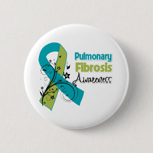 Badge Rond 5 Cm Sensibilisation à la fibrose pulmonaire