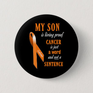 Badge Rond 5 Cm Sensibilisation à la leucémie du ruban orange s (F