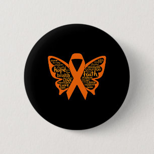 Badge Rond 5 Cm Sensibilisation à la leucémie papillon