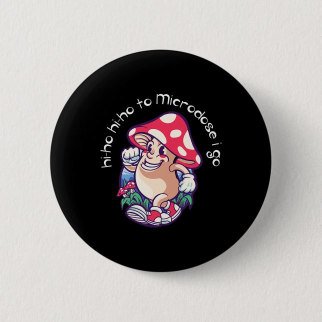 Badge Rond 5 Cm Sensibilisation à la microbiologie des champignons (Devant)