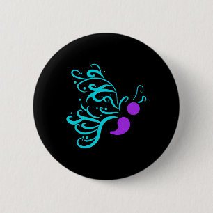 Badge Rond 5 Cm Sensibilisation à la prévention du suicide Beurre