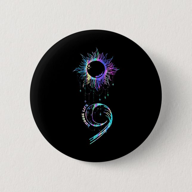 Badge Rond 5 Cm Sensibilisation à la prévention du suicide Choisir (Devant)