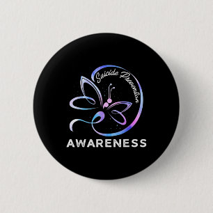 Badge Rond 5 Cm Sensibilisation à la prévention du suicide libellu