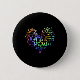 Badge Rond 5 Cm Sensibilisation à la santé mentale Dons Dépression