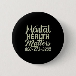 Badge Rond 5 Cm Sensibilisation à la santé mentale rétro S 800-273
