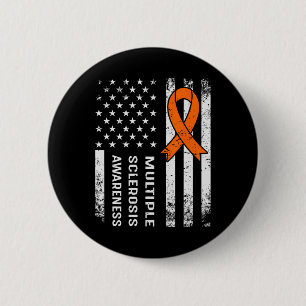 Badge Rond 5 Cm Sensibilisation à la sclérose en plaques Ruban ora