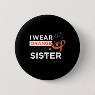 Badge Rond 5 Cm Sensibilisation À La Sclérose Mme Je Porte Orange
