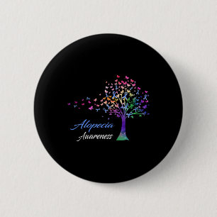 Badge Rond 5 Cm Sensibilisation à l'albopécie du ruban