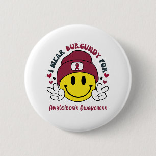 Badge Rond 5 Cm Sensibilisation à l'amyloïdose Cadeaux de soutien 