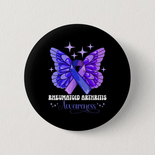 Badge Rond 5 Cm Sensibilisation à l'arthrite rhumatoïde (Devant)