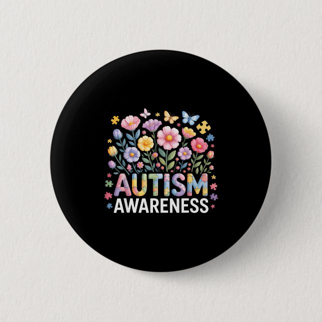 Badge Rond 5 Cm Sensibilisation à l'autisme  (Devant)