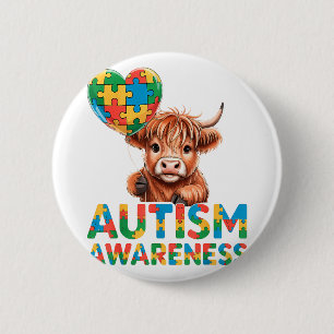 Badge Rond 5 Cm Sensibilisation à l'autisme